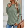 imageAUTOMET Womens Long Sleeve Shirts Fall Fashion Tops 2025 Crewneck Dressy Sweaters Tunic Winter Clothes Casual OutfitsMint