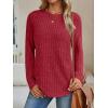 imageAUTOMET Womens Long Sleeve Shirts Fall Fashion Tops 2025 Crewneck Dressy Sweaters Tunic Winter Clothes Casual OutfitsRed