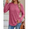 imageAUTOMET Womens Long Sleeve Shirts Fall Fashion Tops 2025 Crewneck Dressy Sweaters Tunic Winter Clothes Casual OutfitsRose