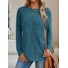 imageAUTOMET Womens Long Sleeve Shirts Fall Fashion Tops 2025 Crewneck Dressy Sweaters Tunic Winter Clothes Casual OutfitsTeal
