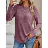 imageAUTOMET Womens Long Sleeve Shirts Fall Fashion Tops 2025 Crewneck Dressy Sweaters Tunic Winter Clothes Casual OutfitsWine