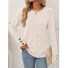 imageAUTOMET Womens Long Sleeve Shirts Fall Sweaters Lightweight Cute Tunic Tops Trendy Fashion Clothes 2025 OutfitsBeige