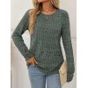 imageAUTOMET Womens Long Sleeve Shirts Fall Sweaters Lightweight Cute Tunic Tops Trendy Fashion Clothes 2025 OutfitsGreen