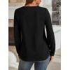 imageAUTOMET Womens Long Sleeve Shirts Fall Tops 2025 Henley Blouses Dressy Casual Business Basic Tees Trendy Cute TShirtsBlack