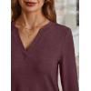 imageAUTOMET Womens Long Sleeve Shirts Fall Tops 2025 Henley Blouses Dressy Casual Business Basic Tees Trendy Cute TShirtsWinered