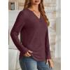 imageAUTOMET Womens Long Sleeve Shirts Fall Tops 2025 Henley Blouses Dressy Casual Business Basic Tees Trendy Cute TShirtsWinered