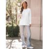 imageAUTOMET Womens Long Sleeve Shirts Loose Fitted Crewneck Basic Tops Casual Outfits Fall Clothes 2025White