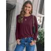 imageAUTOMET Womens Long Sleeve Shirts Loose Fitted Crewneck Basic Tops Casual Outfits Fall Clothes 2025Wine Red