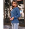 imageAUTOMET Womens Long Sleeve Shirts Pleated Crew Neck Casual Fall Fashion Tops Loose Fit Lightweight Girls Outfits ClothesBlue