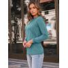 imageAUTOMET Womens Long Sleeve Shirts Pleated Crew Neck Casual Fall Fashion Tops Loose Fit Lightweight Girls Outfits ClothesBluegreen