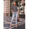 imageAUTOMET Womens Long Sleeve Shirts Pleated Crew Neck Casual Fall Fashion Tops Loose Fit Lightweight Girls Outfits ClothesCoffeegrey