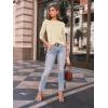 imageAUTOMET Womens Long Sleeve Shirts Pleated Crew Neck Casual Fall Fashion Tops Loose Fit Lightweight Girls Outfits ClothesCream