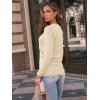 imageAUTOMET Womens Long Sleeve Shirts Pleated Crew Neck Casual Fall Fashion Tops Loose Fit Lightweight Girls Outfits ClothesCream