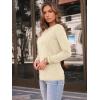 imageAUTOMET Womens Long Sleeve Shirts Pleated Crew Neck Casual Fall Fashion Tops Loose Fit Lightweight Girls Outfits ClothesCream