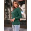 imageAUTOMET Womens Long Sleeve Shirts Pleated Crew Neck Casual Fall Fashion Tops Loose Fit Lightweight Girls Outfits ClothesDarkgreen