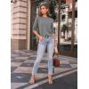 imageAUTOMET Womens Long Sleeve Shirts Pleated Crew Neck Casual Fall Fashion Tops Loose Fit Lightweight Girls Outfits ClothesGrey