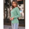 imageAUTOMET Womens Long Sleeve Shirts Pleated Crew Neck Casual Fall Fashion Tops Loose Fit Lightweight Girls Outfits ClothesLightgreen
