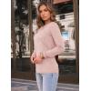 imageAUTOMET Womens Long Sleeve Shirts Pleated Crew Neck Casual Fall Fashion Tops Loose Fit Lightweight Girls Outfits ClothesPink