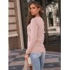 imageAUTOMET Womens Long Sleeve Shirts Pleated Crew Neck Casual Fall Fashion Tops Loose Fit Lightweight Girls Outfits ClothesPink