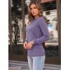 imageAUTOMET Womens Long Sleeve Shirts Pleated Crew Neck Casual Fall Fashion Tops Loose Fit Lightweight Girls Outfits ClothesPurple