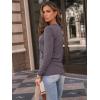 imageAUTOMET Womens Long Sleeve Shirts Pleated Crew Neck Casual Fall Fashion Tops Loose Fit Lightweight Girls Outfits ClothesTaupe