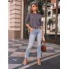 imageAUTOMET Womens Long Sleeve Shirts Pleated Crew Neck Casual Fall Fashion Tops Loose Fit Lightweight Girls Outfits ClothesTaupe