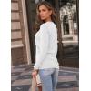 imageAUTOMET Womens Long Sleeve Shirts Pleated Crew Neck Casual Fall Fashion Tops Loose Fit Lightweight Girls Outfits ClothesWhite