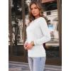 imageAUTOMET Womens Long Sleeve Shirts Pleated Crew Neck Casual Fall Fashion Tops Loose Fit Lightweight Girls Outfits ClothesWhite