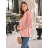 imageAUTOMET Womens Long Sleeve Shirts Pleated Lace Tops Fall Fashion Outfits Business Casual BlousesCoral