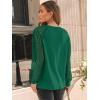 imageAUTOMET Womens Long Sleeve Shirts Pleated Lace Tops Fall Fashion Outfits Business Casual BlousesGreen