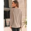 imageAUTOMET Womens Long Sleeve Shirts Pleated Lace Tops Fall Fashion Outfits Business Casual BlousesKhaki
