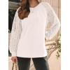 imageAUTOMET Womens Long Sleeve Shirts Pleated Lace Tops Fall Fashion Outfits Business Casual BlousesOatmeal