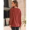 imageAUTOMET Womens Long Sleeve Shirts Pleated Lace Tops Fall Fashion Outfits Business Casual BlousesOrange