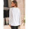 imageAUTOMET Womens Long Sleeve Shirts Pleated Lace Tops Fall Fashion Outfits Business Casual BlousesWhite