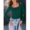 imageAUTOMET Womens Long Sleeve Shirts Square Neck Tops Ribbed Knit Basic Teen Girls Crop Tops Fall Outfits Fashion Clothes 2025Darkgreen