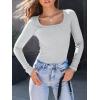 imageAUTOMET Womens Long Sleeve Shirts Square Neck Tops Ribbed Knit Basic Teen Girls Crop Tops Fall Outfits Fashion Clothes 2025Grey