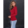 imageAUTOMET Womens Long Sleeve Shirts Square Neck Tops Ribbed Knit Basic Teen Girls Crop Tops Fall Outfits Fashion Clothes 2025Red