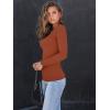 imageAUTOMET Womens Long Sleeve Shirts Square Neck Tops Ribbed Knit Basic Teen Girls Crop Tops Fall Outfits Fashion Clothes 2025Rust