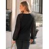 imageAUTOMET Womens Long Sleeve Shirts VNeck Lace Tops Business Casual Blouses Tee Trendy 2025 Fall Fashion Outfits ClothesBlack