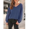 imageAUTOMET Womens Long Sleeve Shirts VNeck Lace Tops Business Casual Blouses Tee Trendy 2025 Fall Fashion Outfits ClothesBlue