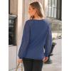 imageAUTOMET Womens Long Sleeve Shirts VNeck Lace Tops Business Casual Blouses Tee Trendy 2025 Fall Fashion Outfits ClothesBlue