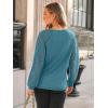 imageAUTOMET Womens Long Sleeve Shirts VNeck Lace Tops Business Casual Blouses Tee Trendy 2025 Fall Fashion Outfits ClothesBluegreen