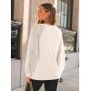 imageAUTOMET Womens Long Sleeve Shirts VNeck Lace Tops Business Casual Blouses Tee Trendy 2025 Fall Fashion Outfits ClothesCream
