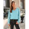 imageAUTOMET Womens Long Sleeve Shirts VNeck Lace Tops Business Casual Blouses Tee Trendy 2025 Fall Fashion Outfits ClothesCyan