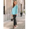 imageAUTOMET Womens Long Sleeve Shirts VNeck Lace Tops Business Casual Blouses Tee Trendy 2025 Fall Fashion Outfits ClothesCyan