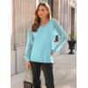 imageAUTOMET Womens Long Sleeve Shirts VNeck Lace Tops Business Casual Blouses Tee Trendy 2025 Fall Fashion Outfits ClothesCyan
