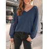 imageAUTOMET Womens Long Sleeve Shirts VNeck Lace Tops Business Casual Blouses Tee Trendy 2025 Fall Fashion Outfits ClothesDarkblue