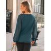 imageAUTOMET Womens Long Sleeve Shirts VNeck Lace Tops Business Casual Blouses Tee Trendy 2025 Fall Fashion Outfits ClothesDarkgreen