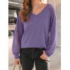 imageAUTOMET Womens Long Sleeve Shirts VNeck Lace Tops Business Casual Blouses Tee Trendy 2025 Fall Fashion Outfits ClothesGreypurple