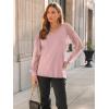 imageAUTOMET Womens Long Sleeve Shirts VNeck Lace Tops Business Casual Blouses Tee Trendy 2025 Fall Fashion Outfits ClothesPink